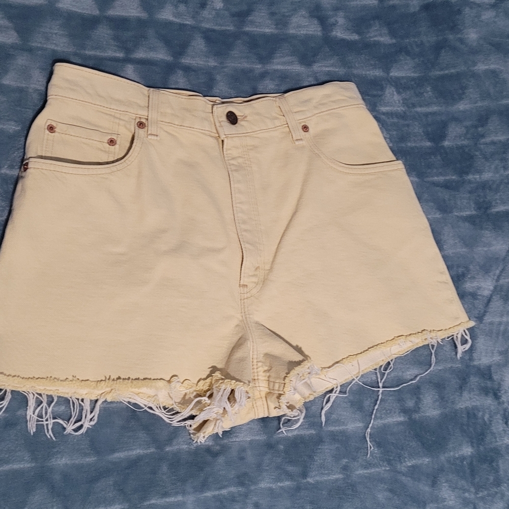 Levi's Cream Jean Shorts for Women